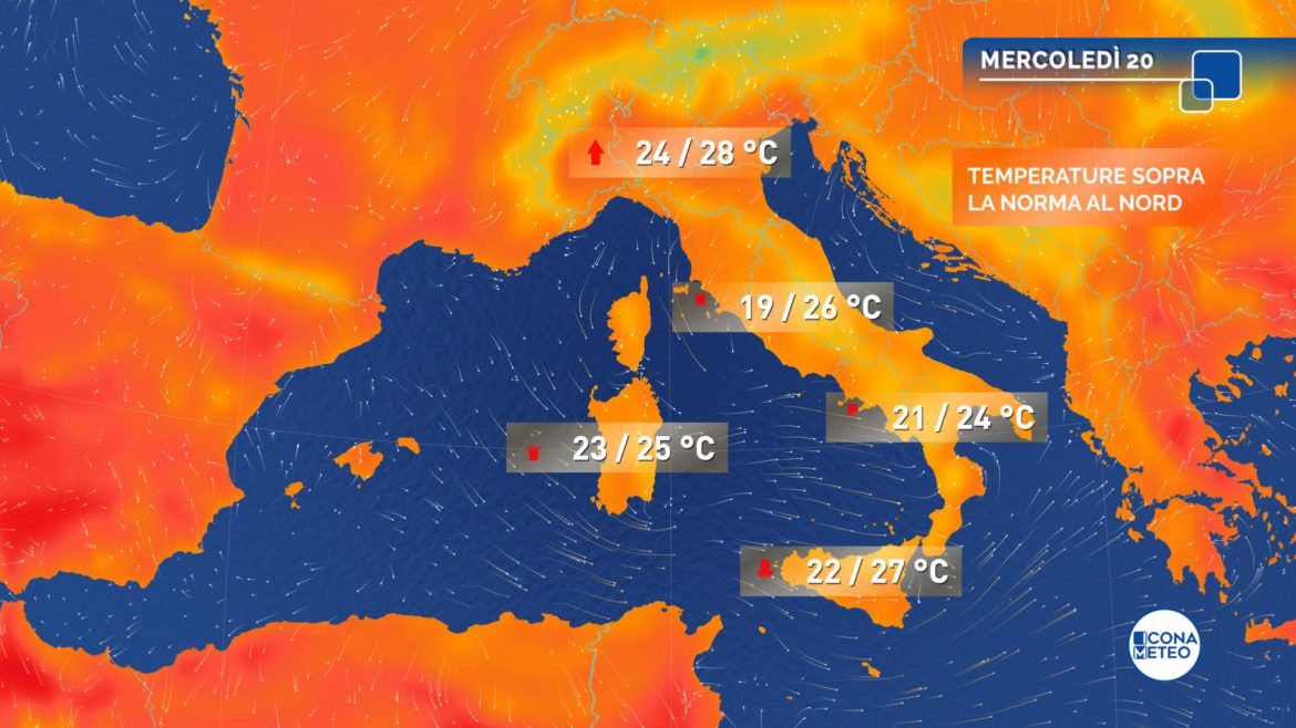 maltempo temperature mercoledì