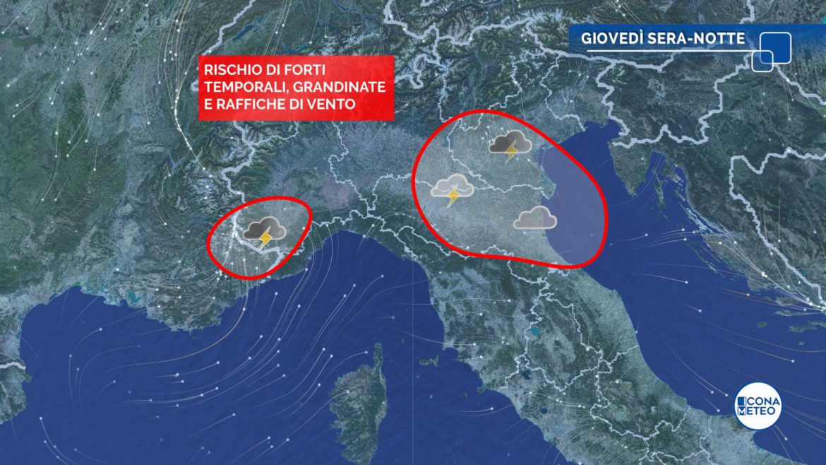 meteo temporali giovedì