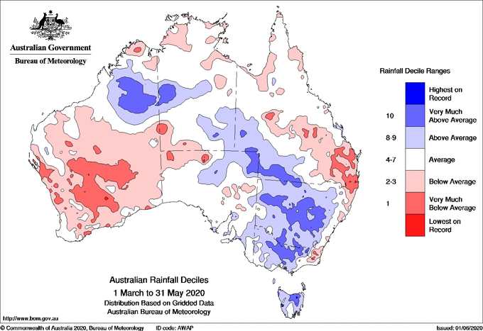australia anomalia pioggia autunno