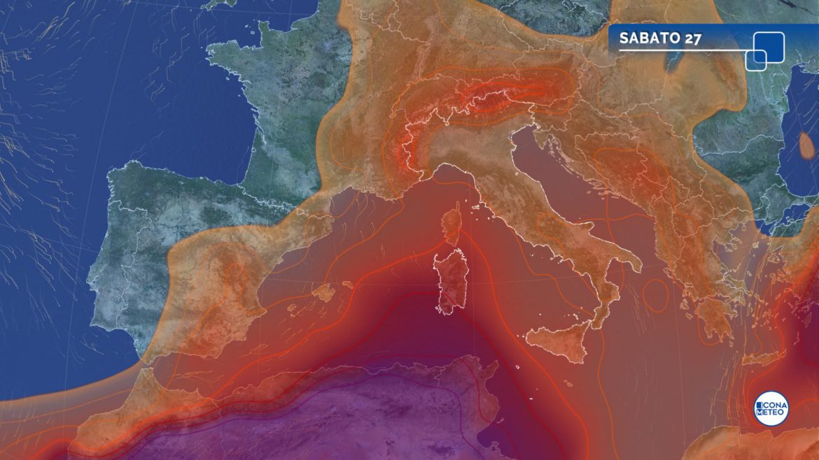 meteo caldo sabato