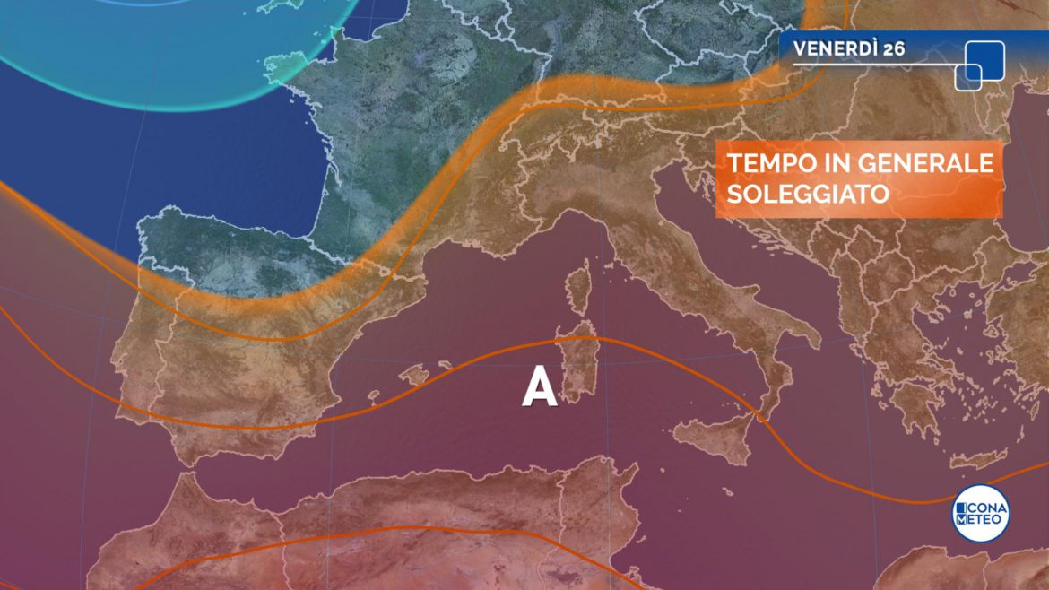 meteo venerdì