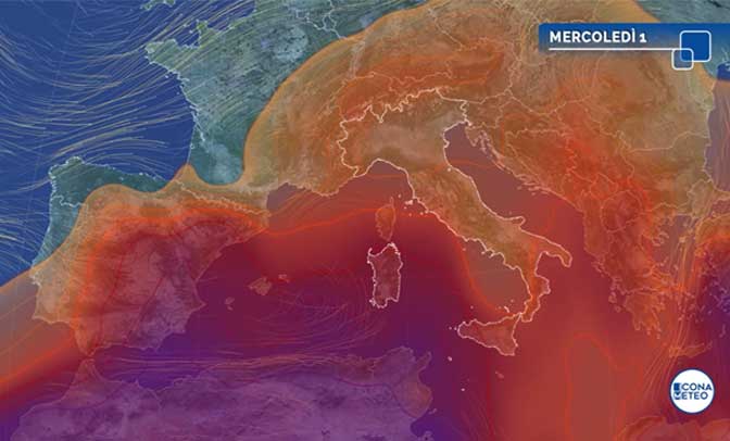 mercoledì meteo caldo luglio