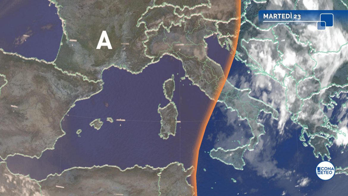 meteo caldo martedì