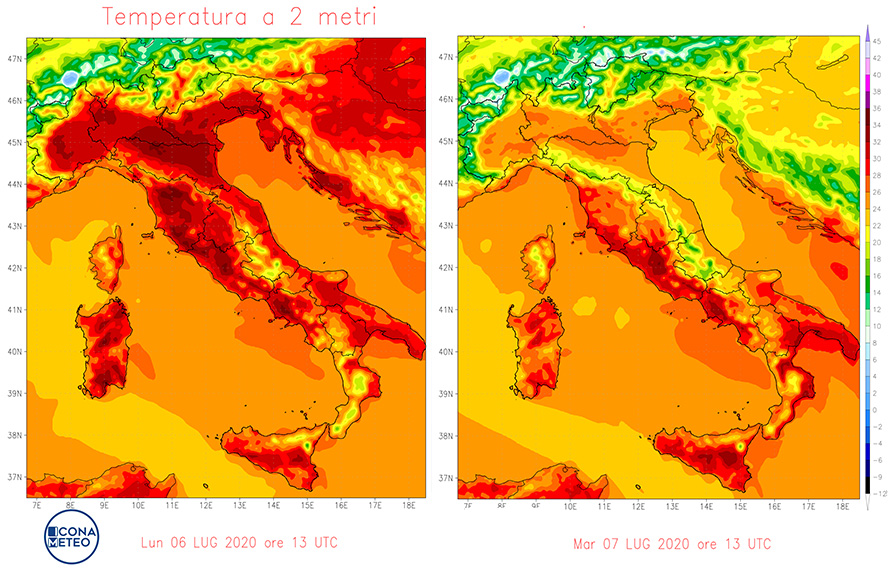 temperature oggi vento