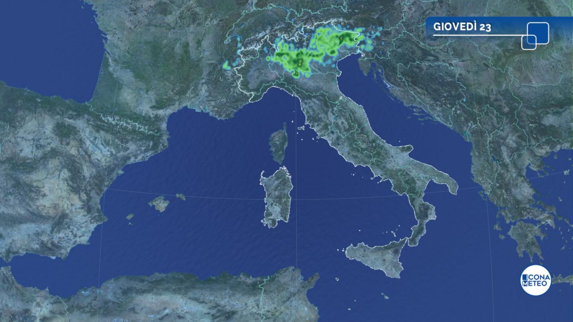 meteo piogge giovedì