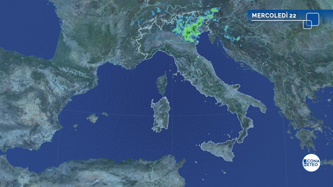 meteo pioggia mercoledì