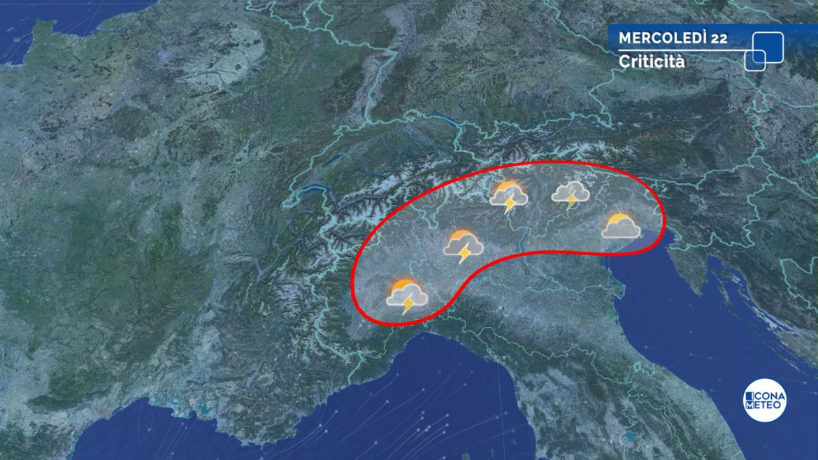 mercoledì meteo temporali