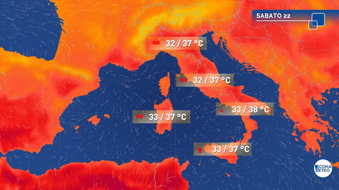 meteo sabato caldo