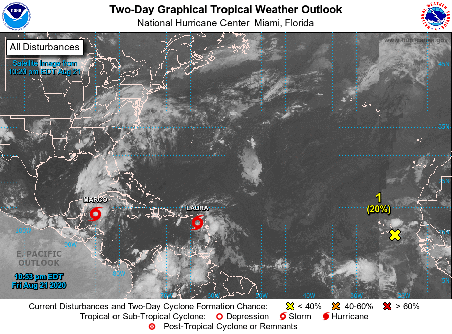 due tempeste atlantico - uragano laura