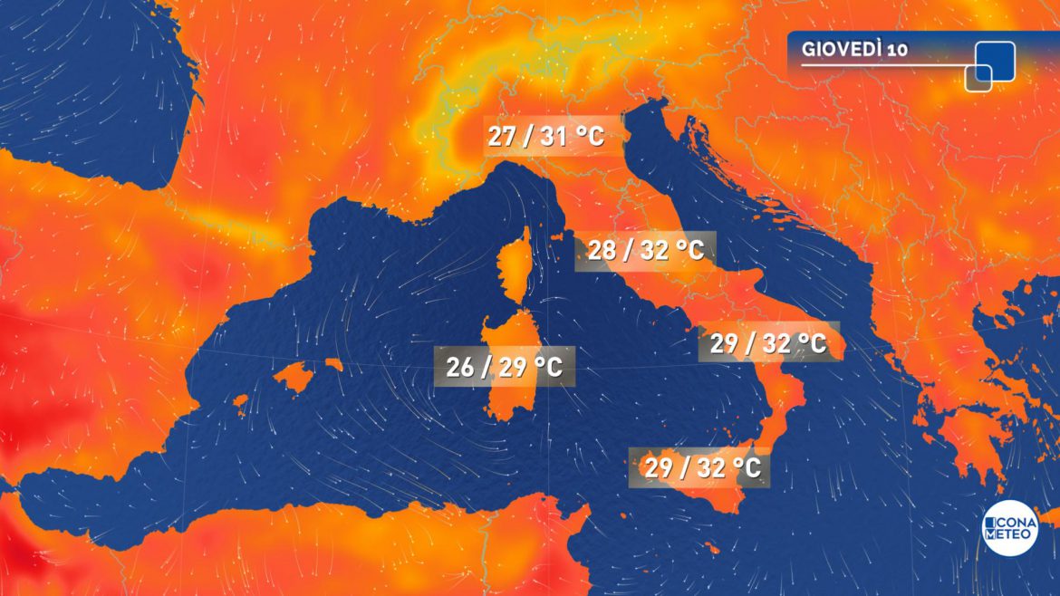 meteo giovedì