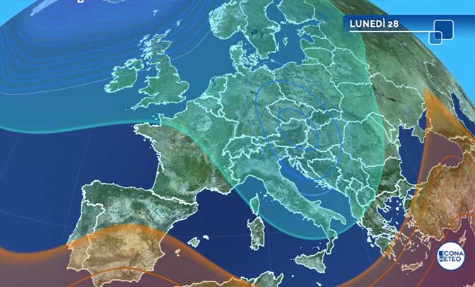 maltempo meteo lunedì
