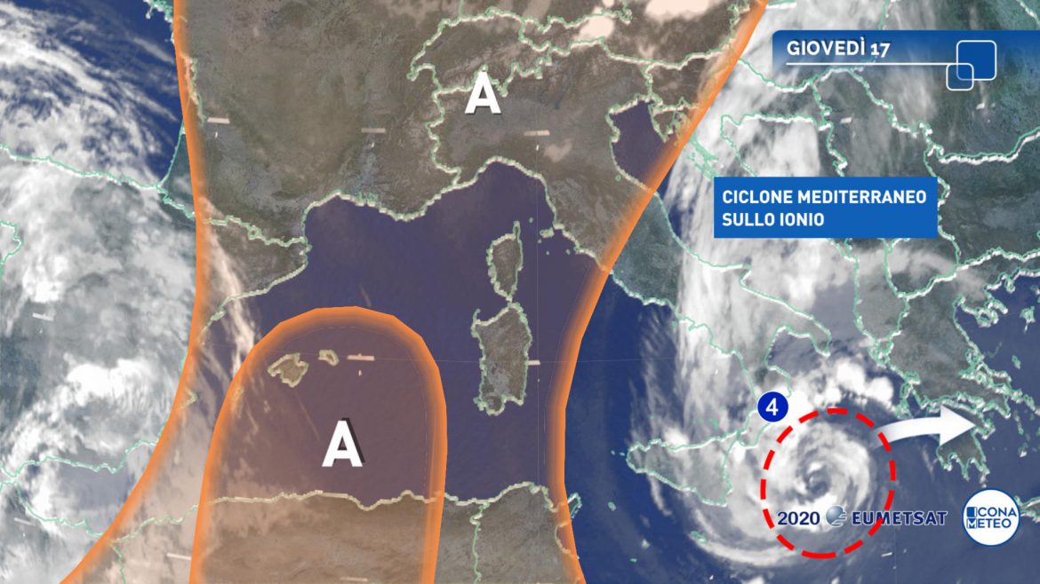 ciclone mediterraneo giovedì