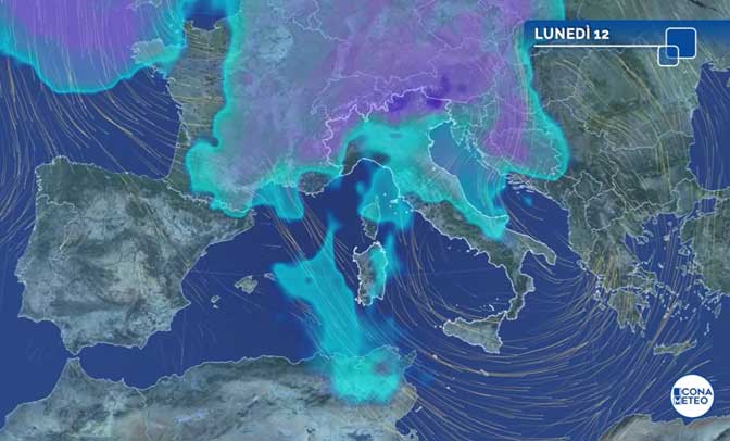 meteo lunedì freddo