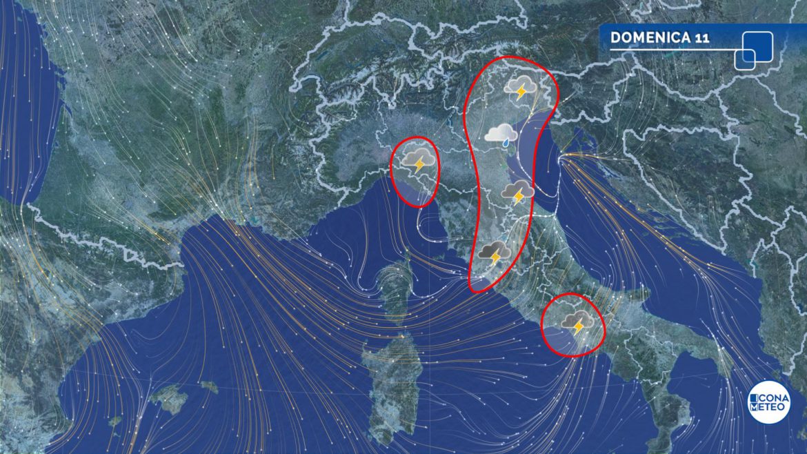 meteo domenica maltempo