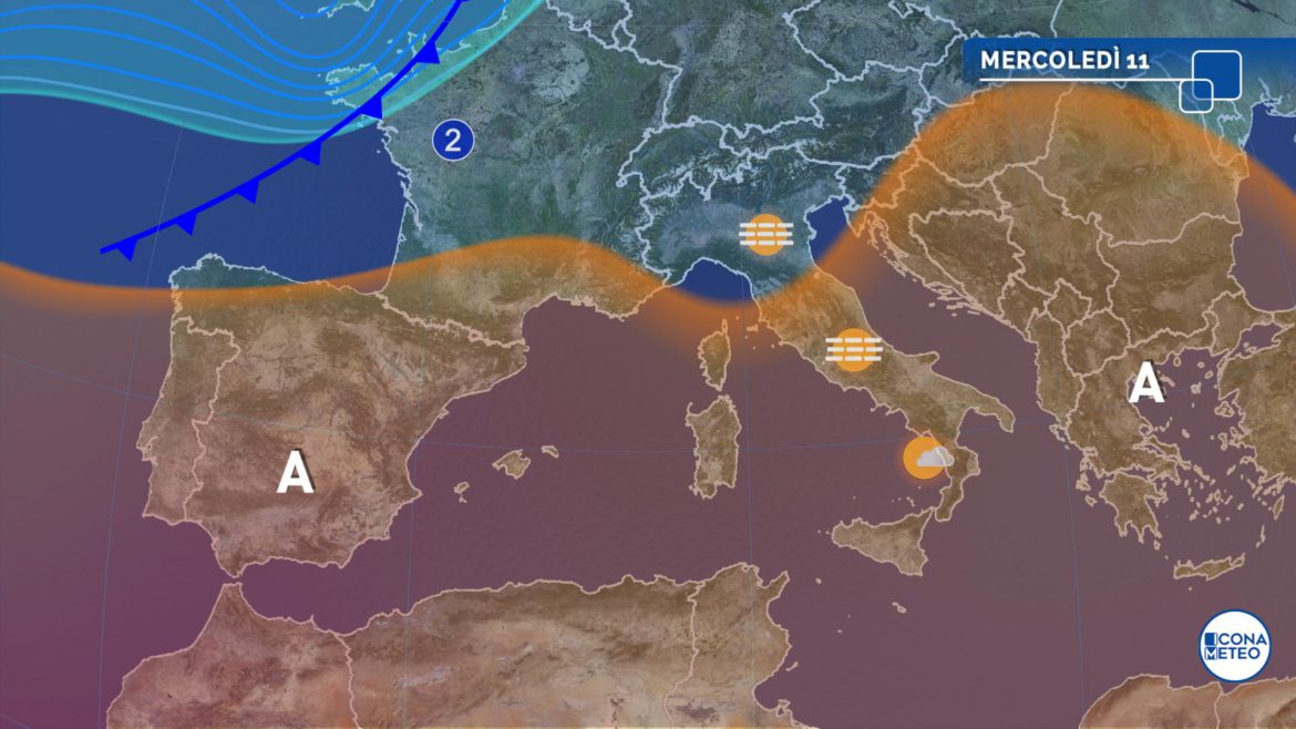 meteo mercoledì 11 novembre