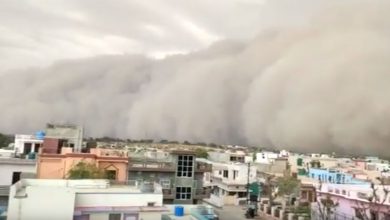 Photo of Enorme tempesta di sabbia oscura il Sole in India – VIDEO