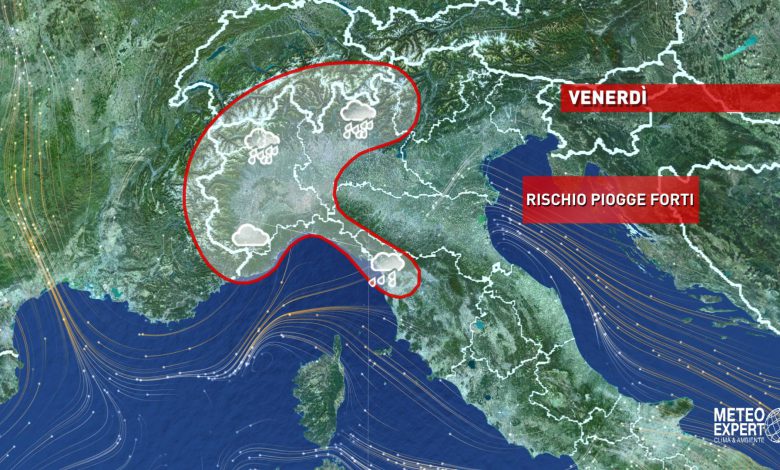 allerta venerdì maltempo vento