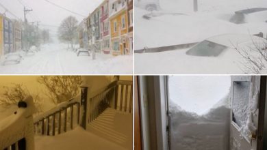 Photo of Auto sepolte sotto la neve: impressionanti immagini dal Canada