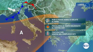Photo of Lunedì grigio al Nord: debole perturbazione sull’Italia
