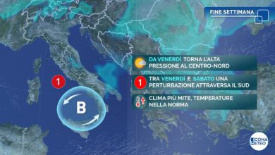 Photo of Venerdì VORTICE CICLONICO al SUD: le zone a rischio