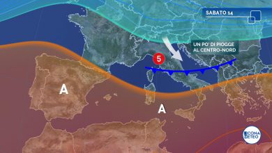 Photo of Meteo WEEKEND: sabato torna qualche PIOGGIA: dettagli e tempistiche