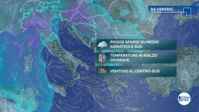 Photo of Dal WEEKEND rialzo termico, ma rimane alto il rischio MALTEMPO