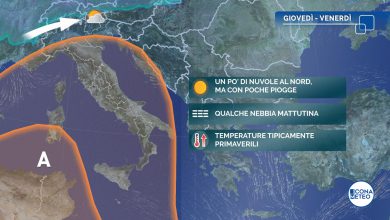 Photo of Oggi aumentano le NUVOLE al Nord e in Toscana