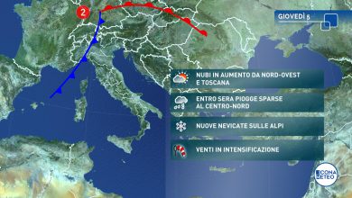 Photo of Breve TREGUA dal maltempo, ma tra meno di 24 ore nuovo PEGGIORAMENTO