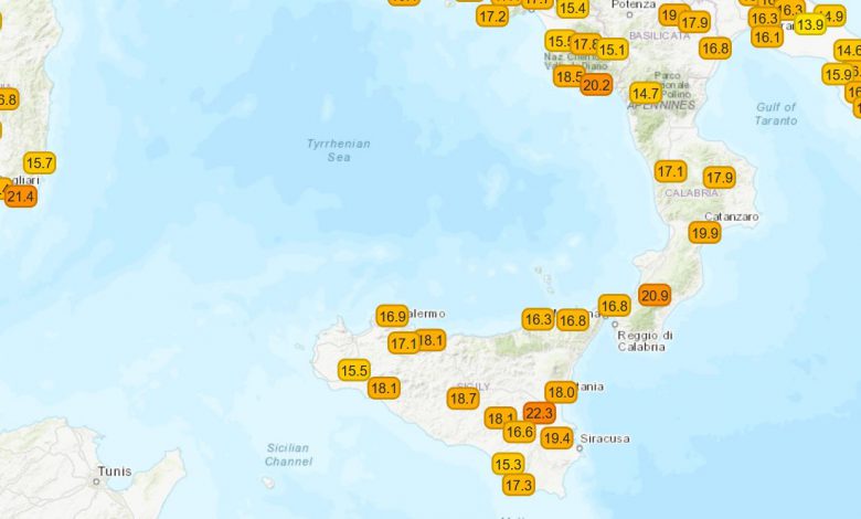 temperature oggi miti
