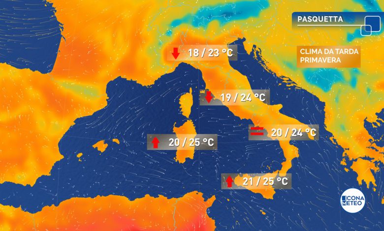 meteo pasquetta temperature