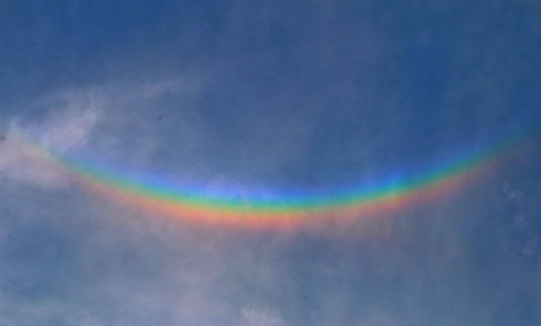 Un arcobaleno rovesciato sui cieli del Veneto