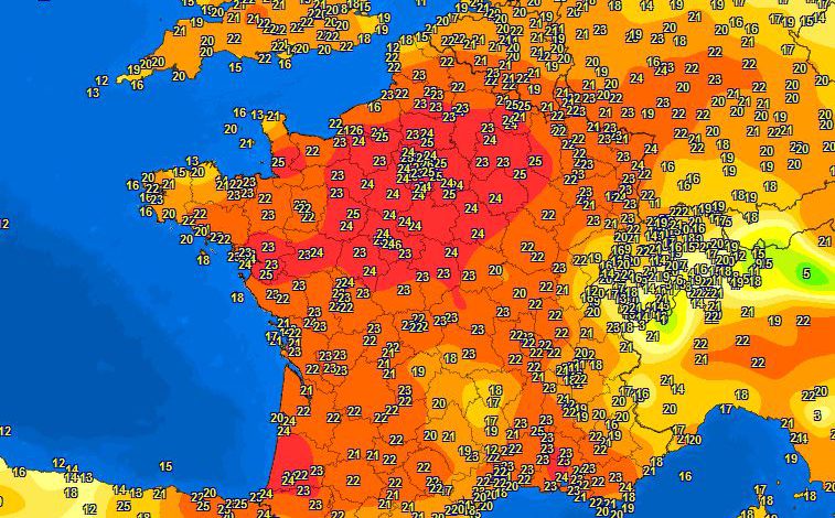 caldo francia parigi