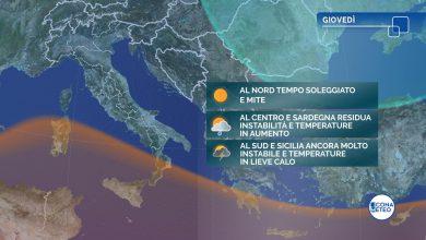 Photo of METEO, ancora rischio di PIOGGIA INTENSA. Ecco dove