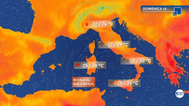 Photo of Domenica CALDO in GRADUALE ATTENUAZIONE al Sud: le previsioni