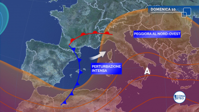 Photo of MALTEMPO intenso in arrivo, previste PIOGGE FORTI. Le zone a rischio