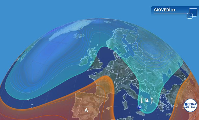 meteo domani giovedì