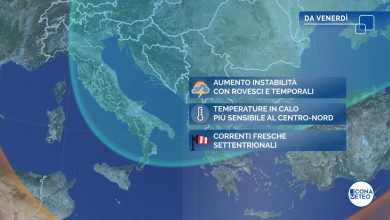 Photo of A INIZIO SETTIMANA diminuiscono i TEMPORALI