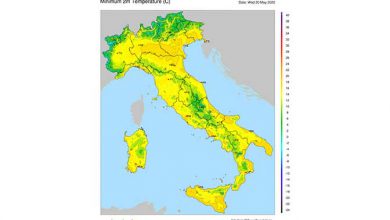 Photo of TEMPERATURA in calo al Centro-Sud: dopo il caldo record minime anche sotto i 15 gradi