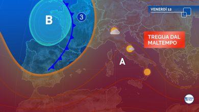 Photo of TEMPORALI, venerdì BREVE TREGUA con clima più CALDO: i dettagli