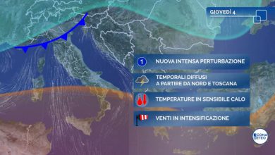 Photo of Attenzione, TEMPORALI anche FORTI in arrivo: tutti i dettagli