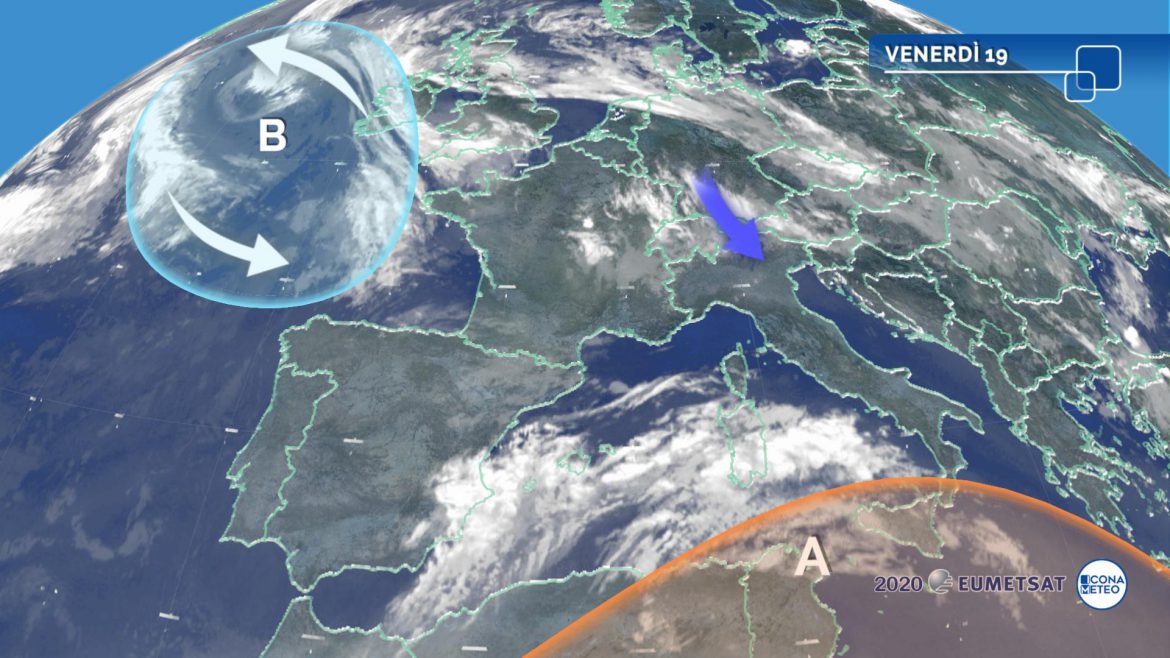 meteo venerdì temporali