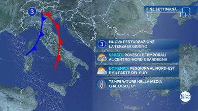 Photo of La TREGUA dal MALTEMPO sarà breve, sabato TEMPORALI: ecco dove