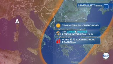 Photo of Avanza il CALDO al Nord, TEMPORALI al Centro-Sud: le zone interessate