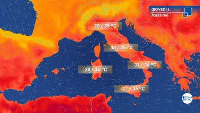 Photo of CALDO INTENSO al Centro-Sud, al Nord AFA e TEMPORALI: i dettagli