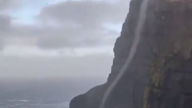 Photo of CASCATA o TROMBA MARINA? Il fenomeno filmato alle Isole Faroe [VIDEO]