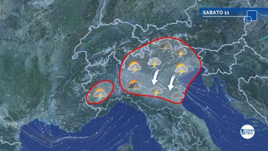 Photo of TEMPORALI e GRANDINE al Nord, ancora caldo al Centro-Sud