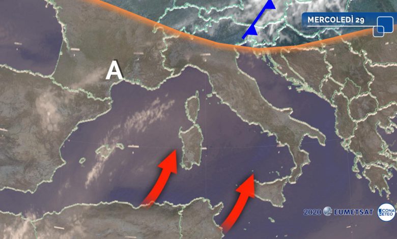 meteo caldo temporali