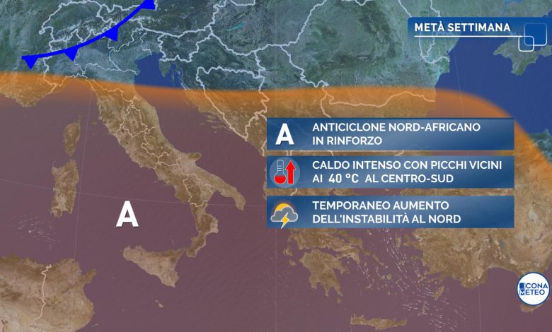 Seconda ondata di caldo intenso: punte di 40°C