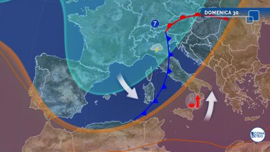 Photo of ITALIA divisa: apice del MALTEMPO al Nord, CALDO INTENSO al Sud