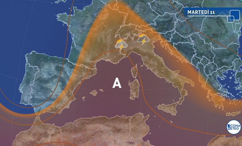 meteo martedì